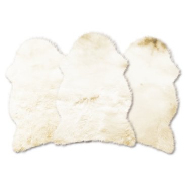 New Zealand lambskins Item No. 2830, white with natural tips