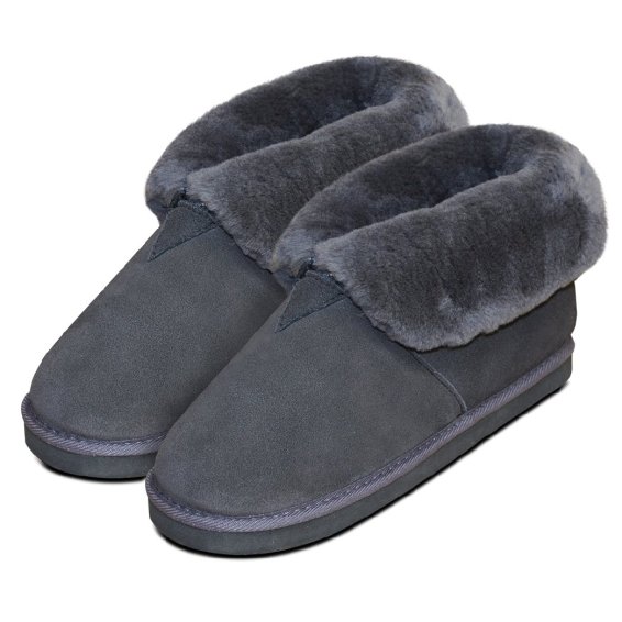 Lambskin slippers Item No. 386, anthracite