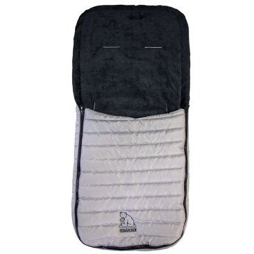 Quilted footmuff Item No. 7969 G, light grey