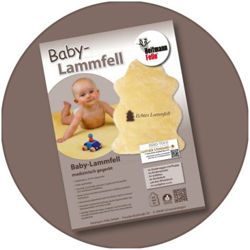 Baby lambskins Item No. 910-912 Single packaging with printed advertising sheet
