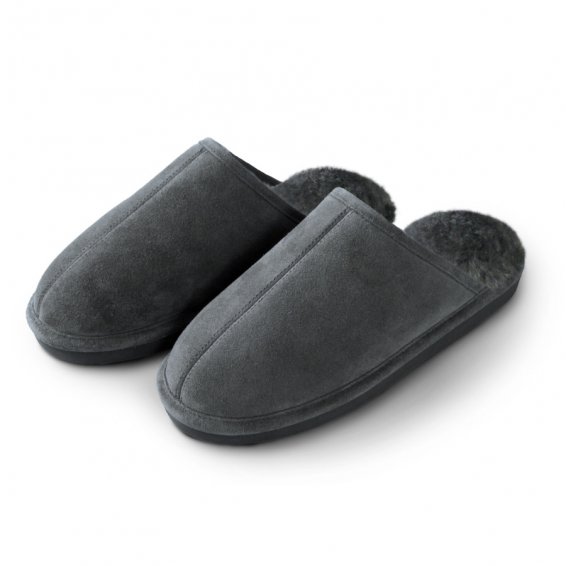 Lambskin slippers Item No. 376, anthracite