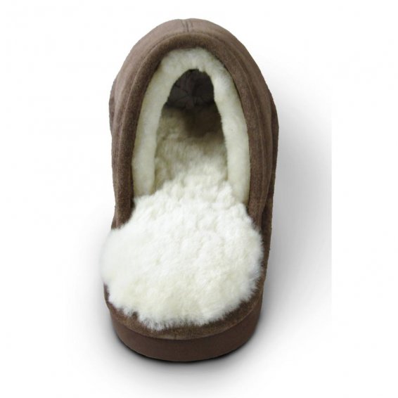 Lambskin slippers Item No. 377, brown