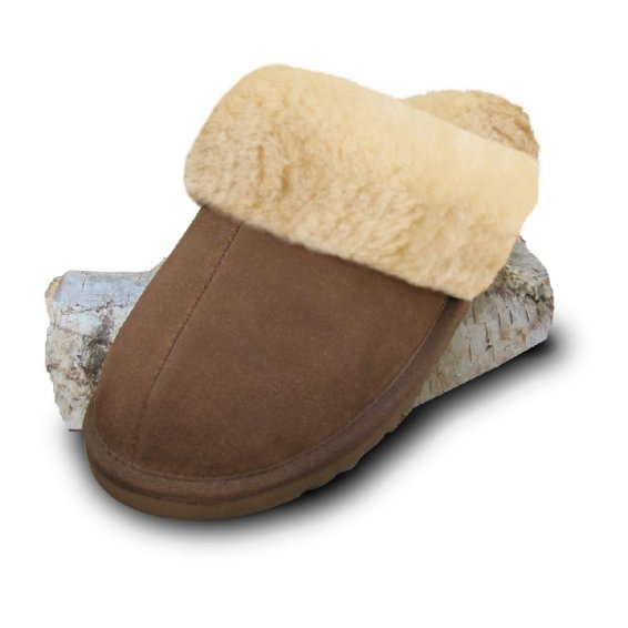Lambskin slippers Item No. 383, brown