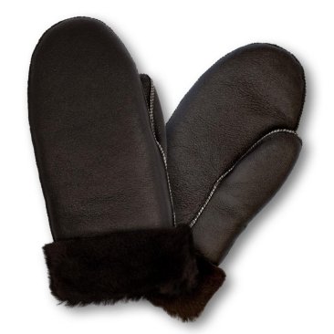 Men's mittens de luxe, Item No. 5085 - 5088, brown